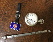 Antiguo reloj de bolsillo American Waltham Watch Co., tema ferrocarril, envío gratuito segunda mano  Embacar hacia Argentina