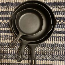 Vintage Wagner Ware Sidney-O- Cast Iron Skillet Set - Restored for sale  Shipping to South Africa