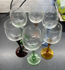 vintage etched glasses for sale  COVENTRY