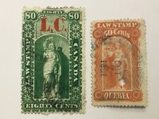 stare znaczki KANADA x 2 fiskale na sprzedaż  Wysyłka do Poland