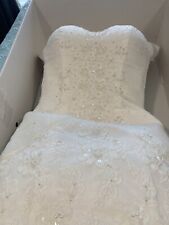 Wedding Dress Oleg Cassini Style 7CRL277 Ivory Size 2 Petite With Veil for sale  Shipping to South Africa