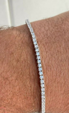 1.7Ct Lab Created 2mm Diamond Tennis Bracelet 7.5" 14kW/Gold 925 Sterling Silver, used for sale  Shipping to South Africa