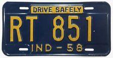 Indiana 1958 license for sale  Bloomsburg