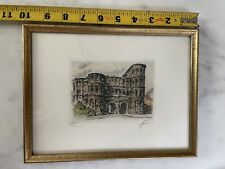 Vintage German Framed Signed Art Galerie Kaschenbach Etching Porta Nigra for sale  Shipping to South Africa