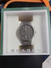 Relógio masculino Skagen Dinamarca data titânio quartzo SLIM 105LTX na caixa nova bateria comprar usado  Enviando para Brazil