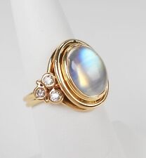 Used, TEMPLE ST. CLAIR 18K Moonstone Diamond Ring $3700 + for sale  Seattle