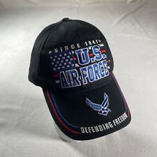 Sombrero de pasaje aéreo de EE. UU. para hombre negro ajustable defendiendo la libertad desde 1947 gorra militar segunda mano  Embacar hacia Argentina