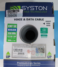 Syston Cat 5E 350hz 1000ft Voice/Data Cable Grey, used for sale  Shipping to South Africa