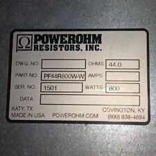Usado, Resistor de frenagem PF44R800W-W Powerohm 800 watt 44 ohm comprar usado  Enviando para Brazil