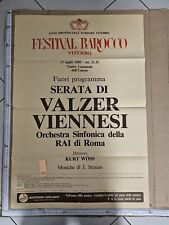 Manifesto festival barocco usato  Viterbo