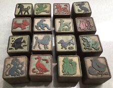 Used, Vintage/Antique 1920s stylised animal Childs Toy Wooden Building Blocks/Bricks for sale  Shipping to South Africa