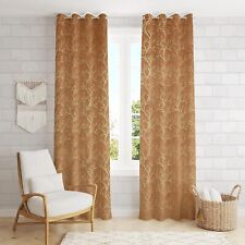 Usado, 2 Pieza Premium Aluminio Estampado de Hojas Tela Terciopelo Precioso Curtains comprar usado  Enviando para Brazil