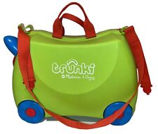 Trunki Suitcase Melissa & Doug Kids Ride On Wheeled Luggage Green w/ Blue Horns, used for sale  Shipping to South Africa