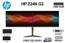 Pacote de monitor DUAL HP Z24N G2 48" 2 x 24" 1920 x 1200 HDMI, DP, USB-C, DVI comprar usado  Enviando para Brazil