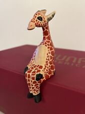 Estátua figura de madeira esculpida à mão girafa safári prateleira sitter , usado comprar usado  Enviando para Brazil