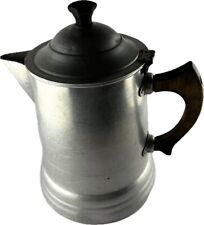 Used, Vintage Coffee Pot w/Wood Handle, Aluminum, & Knob. aprox. 10" As Is for sale  Shipping to South Africa