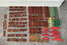 Vintage Lincoln Logs Lot 312 Pieces All Wood Logs Roof Trusses Slats Chimneys for sale  Shipping to South Africa