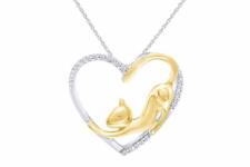 Cat heart pendant for sale  Houston