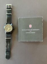 Reloj Hombre Swiss Army Original VICTORINOX 241534 Cronógrafo Negro Nylon con Libro, usado segunda mano  Embacar hacia Argentina
