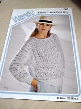 Wendy knitting pattern for sale  CHESTERFIELD