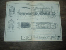 Personenlokomotive Baureihe 38, 3 Pläne, HO, 1956, 4 Blätter comprar usado  Enviando para Brazil