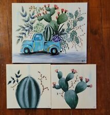 Handpainted cactus paiting for sale  Boerne