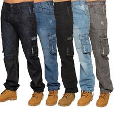 Calça jeans de combate masculina Enzo calça cargo trabalho casual jeans todos os tamanhos de cintura do Reino Unido comprar usado  Enviando para Brazil