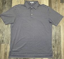 Camisa polo masculina Peter Millar Summer Comfort tamanho grande desempenho golfe roxa comprar usado  Enviando para Brazil