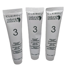 3 Lot Clairol Natural Instincts 1.85 oz Brilliant Color Shine Step 3 Conditioner for sale  Shipping to South Africa