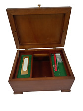 Usado, Tapeçaria vintage de madeira tampa articulada caixa de costura escabelo utensílios domésticos hobbies comprar usado  Enviando para Brazil