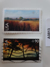 Air Mail NINE Mile & GUAM 70 & 90 CENT STATI UNITI USA francobolli usato  Spedire a Italy