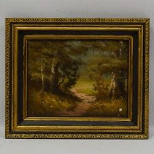 Stary obraz olejny krajobraz leśny 51x42cm, używany na sprzedaż  PL