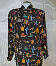 Blusa anos 90 vintage Corey B novidade estampa de seda Nordstrom loja de departamentos moda P comprar usado  Enviando para Brazil