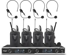 D Debra D-440 UHF 4 Channel Wireless Lavalier Headset Microphone System for sale  Shipping to South Africa