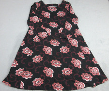 Ann Taylor Dress Womens Small Pink Black Floral Casual Tent Dress for sale  Shipping to South Africa