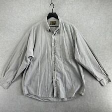 Camisa masculina Abercrombie Fitch listrada cinza grande manga longa botão para cima vintage Y2K, usado comprar usado  Enviando para Brazil