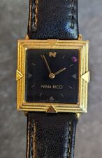 Reloj cuadrado para mujer Nina Ricci by Seiko SGP 1400-7110 R 20 mm esfera negra segunda mano  Embacar hacia Argentina