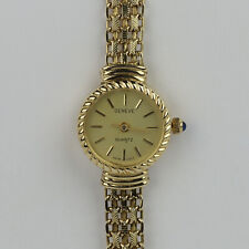 Relógio de pulso feminino Geneve ouro amarelo 14k quartzo sólido 7" comprar usado  Enviando para Brazil