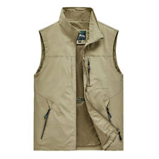 Men Jacket Sleeveless Vest Travels Hiking WorkVest Multi-pockets Vest Waistcoat for sale  Shipping to South Africa