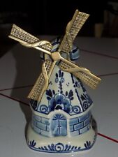 Vtg ROYAL DeLFT BLue made HoLLand Hand Painted WiNDMiLL 6" Moving MeTaL BLades for sale  Shipping to Canada