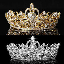 Cristal Strass Casamento Tiara Coroa Rainha Concurso Noiva brilhantes HEADPIECE CORRESPONDENTE comprar usado  Enviando para Brazil