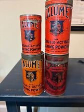 (4) AUTHENIC VINTAGE CALUMET BAKING POWDER TINS!  for sale  Shipping to South Africa