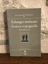 Livre echanges musicaux d'occasion  Villeneuve-lès-Maguelone