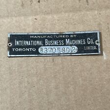 Antique IBM International Business Machines Toronto Clock ID Tag Part, used for sale  Shipping to South Africa