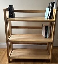 Folding bookcase wood for sale  LEICESTER