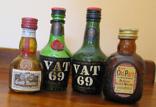 GARRAFAS DE LICER MINIATURA VINTAGE X 4 "IVA 69"GRAND MARNIER"OLD PARR"ORIGINAIS comprar usado  Enviando para Brazil