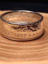 "MAKE MY DAY" 1883 MORGAN SILVER DOLLAR COIN  RING (90% silver) for sale  Shipping to South Africa