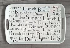 Supper Lunch Breakfast Dinner Brunch Tea Script Melamine Tray. for sale  Shipping to South Africa