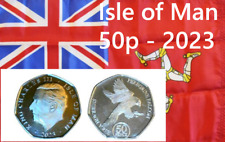 Isle of Man coin 50p pence 2023 Wildlife series PEREGRINE FALCON SHIRRAGH Y REE for sale  Shipping to South Africa