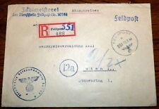 Używany, Reco list polecony wybór wariantów Rzesza Niemiecka poczta polowa Wehrmacht V na sprzedaż  Wysyłka do Poland